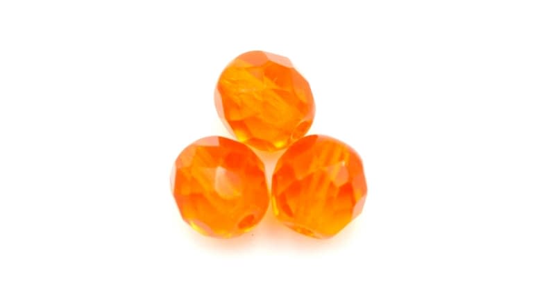 Big Daddy Glass Beads Faceted - FB-OR-8MM