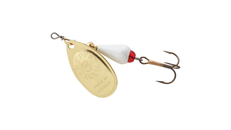 Mepps Aglia Brite Plain Treble Spinners - WH-G